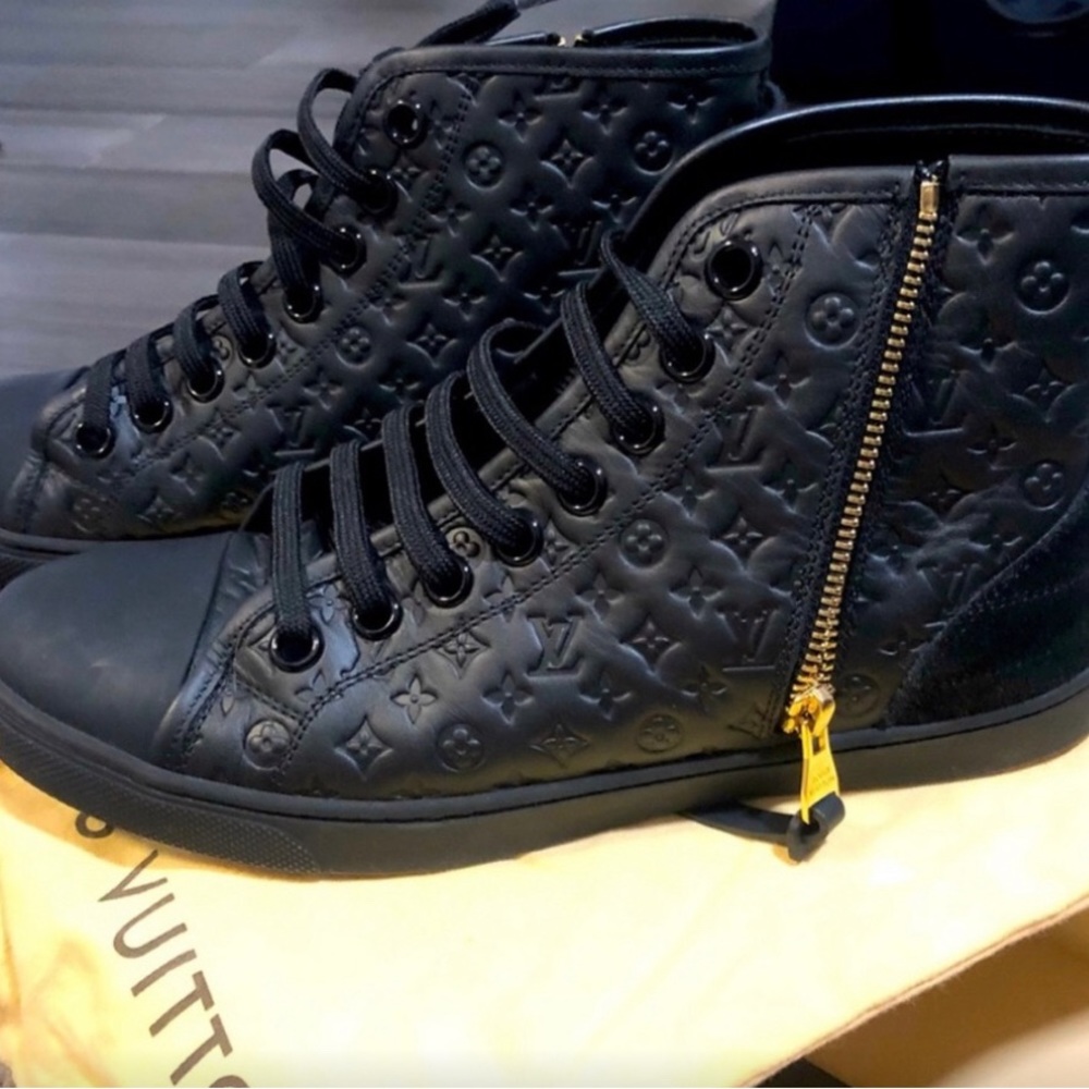 Black Louis Vuitton hi-top sneakers EU 37